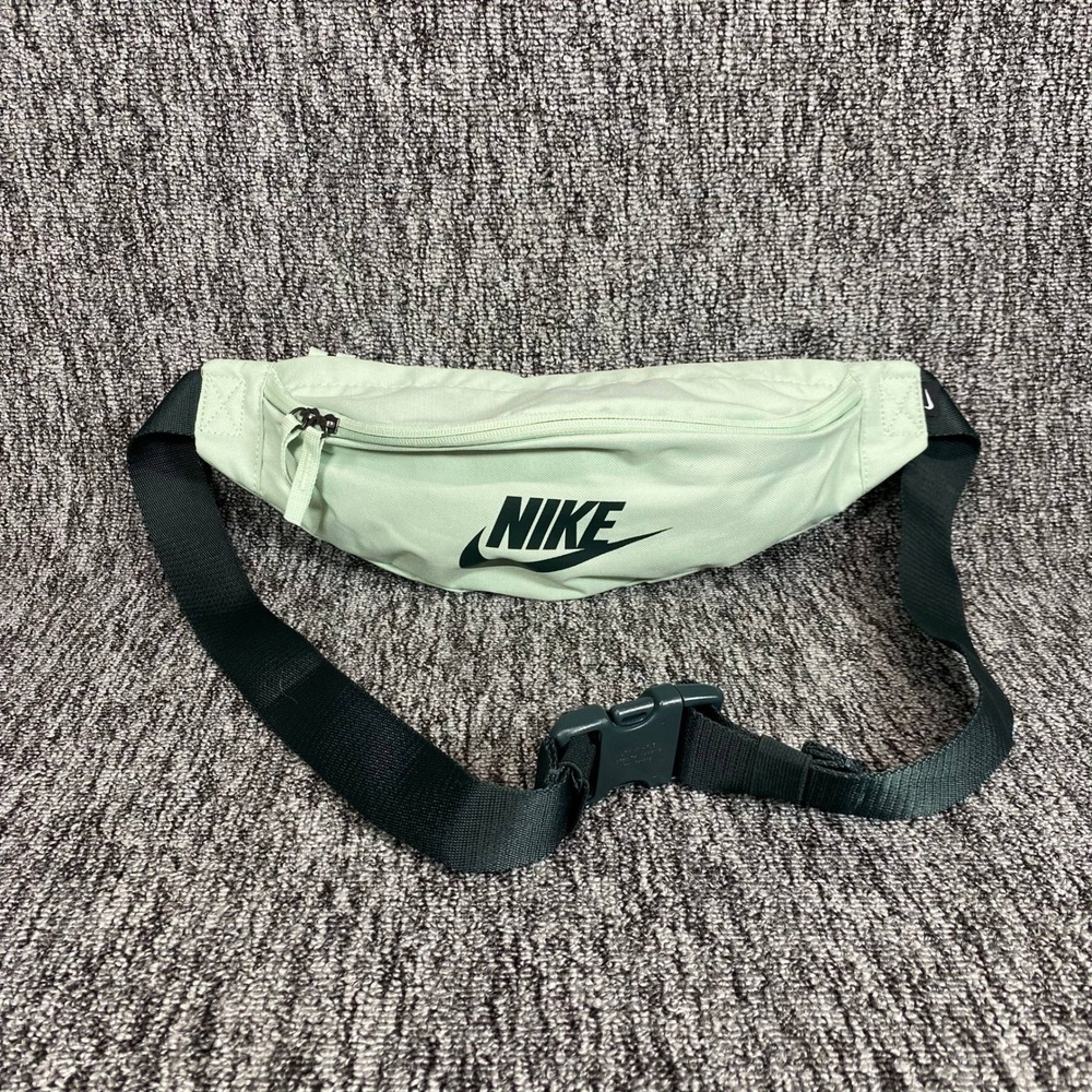 Nike Heritage Fanny Pack Swoosh Mint Green Black‎ Logo Hip Belt Bag Crossbody